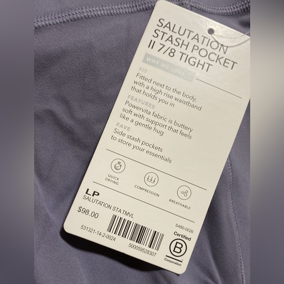 Athleta Salutation Stash 7/8 Tight - Picture 5 of 5